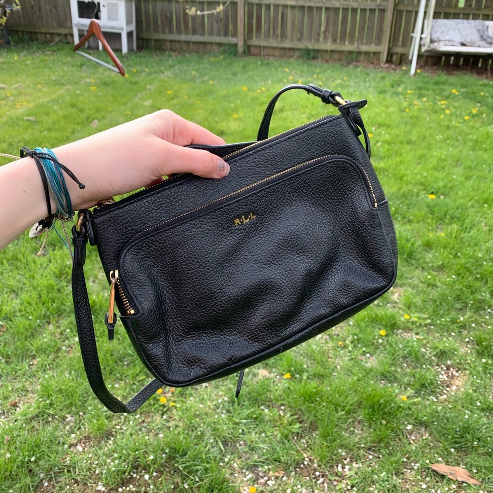 Black Ralph Lauren crossbody purse
